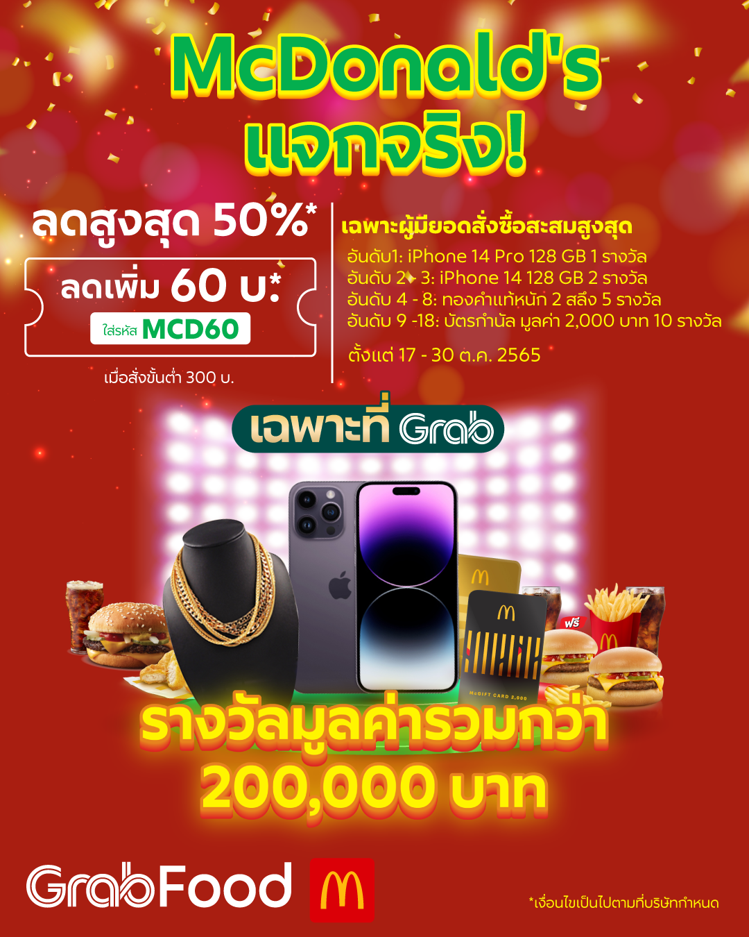 รวมโปรโมชั่น ล่าสุด Grabfood Mcdonalds แจกจริง ให้คุณรับสิทธิ์อิ่ม